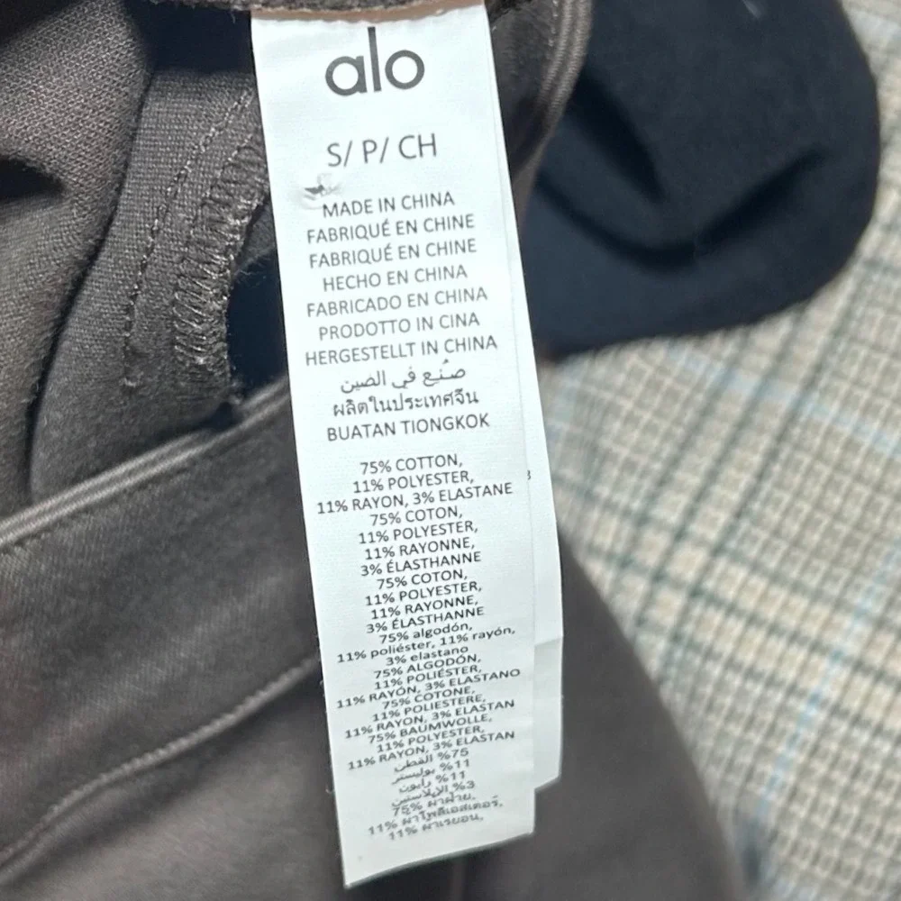 Alo Yoga Show Off Cargo Pants Espresso Brown Wide Leg High Waist Small W51383R